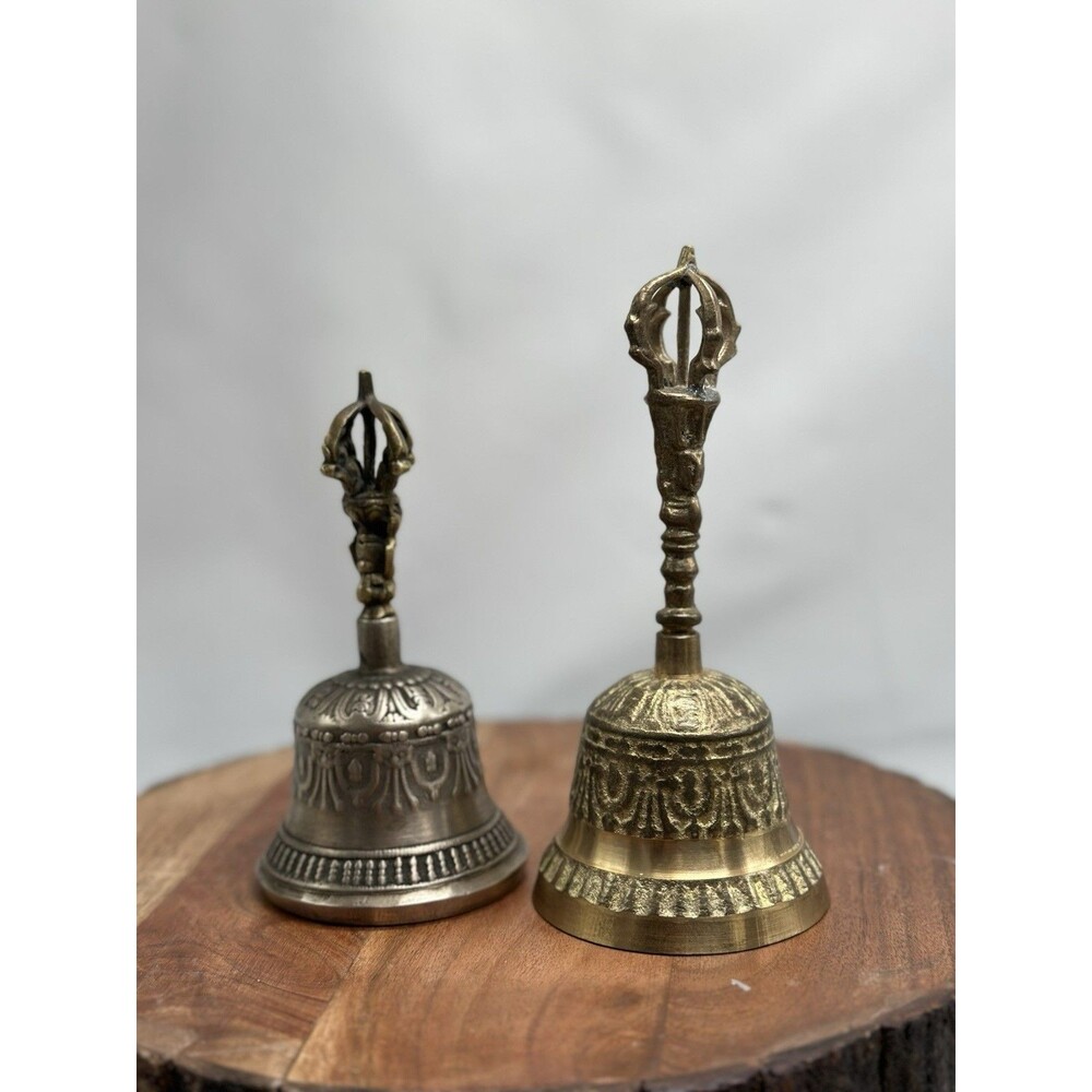 Tibetan Tibet Chinese Buddhist Ritual Drilbu Bells Artifact Vintage 2